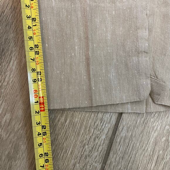 J.Jill Linen Stretch Pants Women’s Medium Beige Ankle Pull On Comfort Blend - Picture 6 of 9